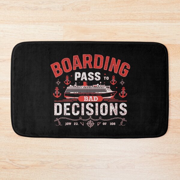Item preview, Boarding Pass to Bad Decisions | Funny Cruise & Travel Party Design | nauTeetude designed and sold by nauTeetude.