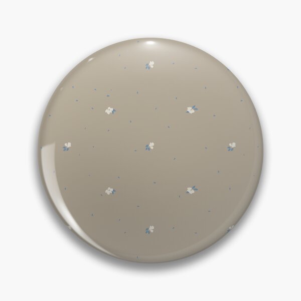 Item preview, Country Retro Floral Foliage Blender-Cream & Midtone Blue on Taupe designed and sold by Lynne Adams.