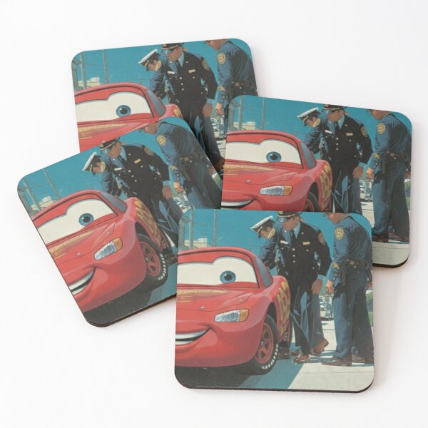 Item preview, “Ticket‑Tuned Turbo: Neon‑Street Speedster Caught in a Reality‑Check Roadblock” designed and sold by Print Fiction.