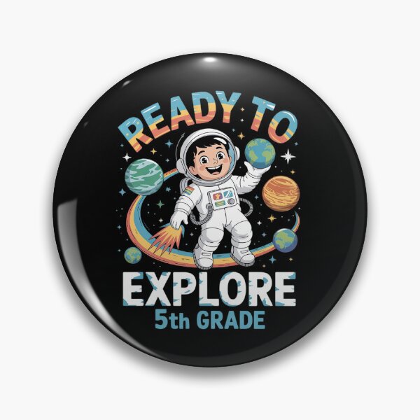 Item preview, First day Kids Welcome back to School Astronaut 5th grade designed and sold by joyouartArt.