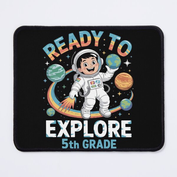 Item preview, First day Kids Welcome back to School Astronaut 5th grade designed and sold by joyouartArt.