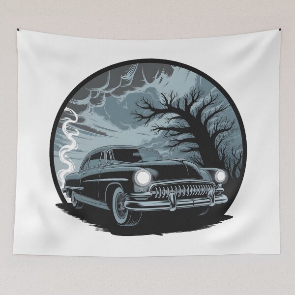 Item preview, Moonlit Chrome – Retro Noir Ride designed and sold by Fadi Alyaldani.