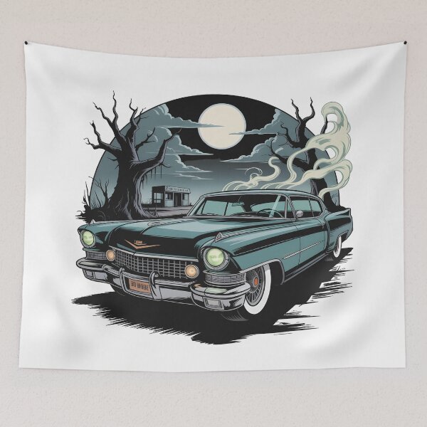 Item preview, Ghost Road – Classic Car After Dark” designed and sold by Fadi Alyaldani.
