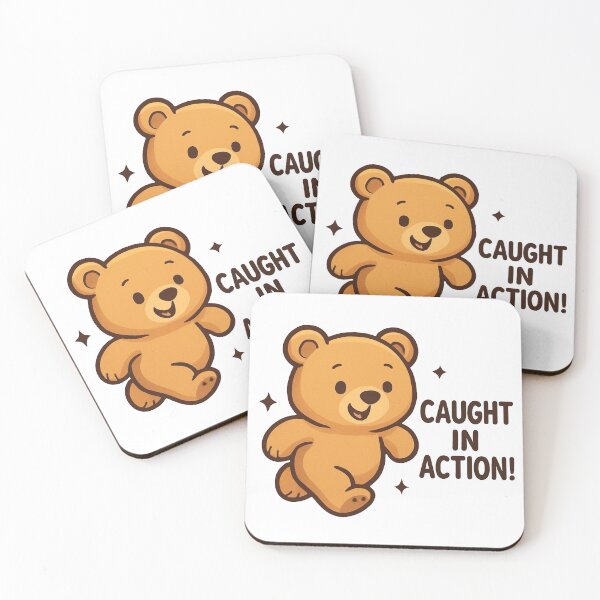 Item preview, Bear Caught in Action – Funny Wildlife Illustration designed and sold by GreenArtMA.