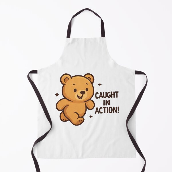 Item preview, Bear Caught in Action – Funny Wildlife Illustration designed and sold by GreenArtMA.