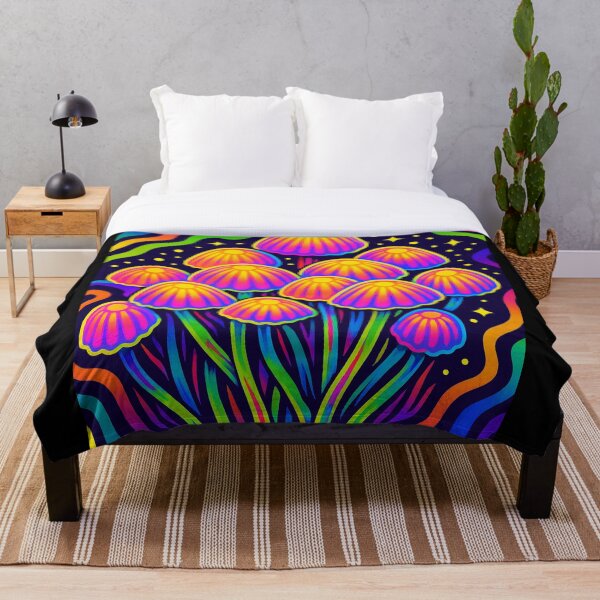 Item preview, Psychedelic Rainbow Glow Mushroom Garden designed and sold by Artondra Hall.