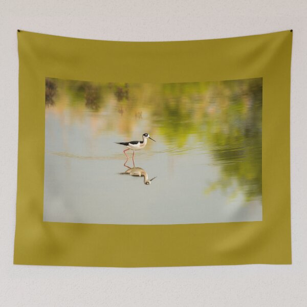 Item preview, Black-necked Stilt Reflection on The Wetlands designed and sold by Debra Martz.