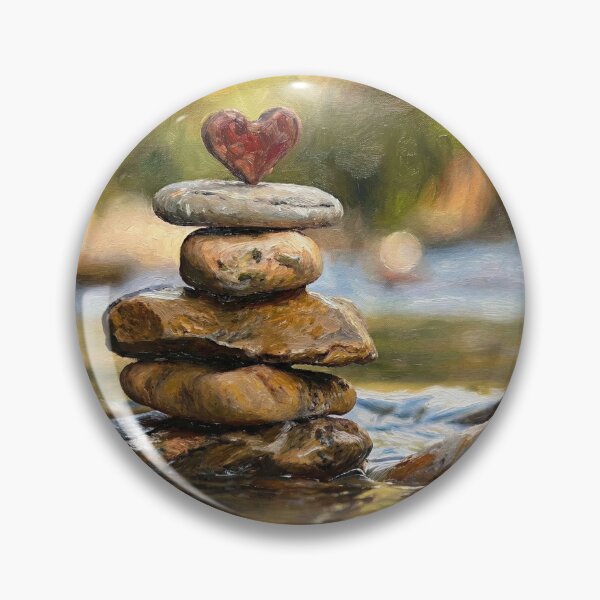 Item preview, Stacked Stones on River designed and sold by HeyyItsNikki.