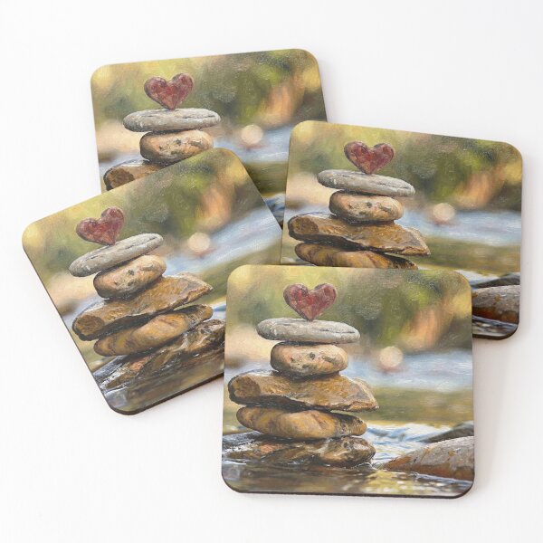 Item preview, Stacked Stones on River designed and sold by HeyyItsNikki.