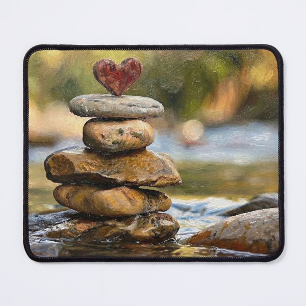 Item preview, Stacked Stones on River designed and sold by HeyyItsNikki.