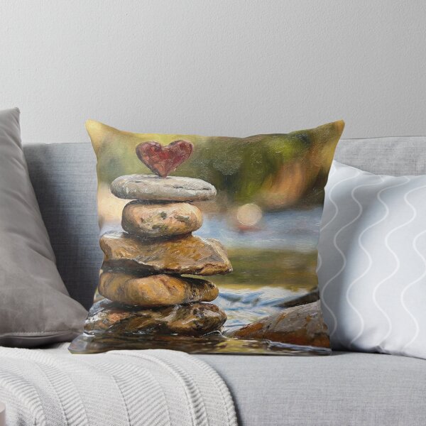 Item preview, Stacked Stones on River designed and sold by HeyyItsNikki.