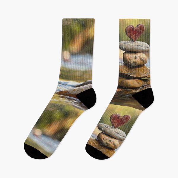 Item preview, Stacked Stones on River designed and sold by HeyyItsNikki.