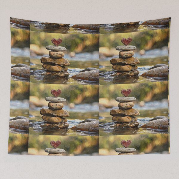Item preview, Stacked Stones on River designed and sold by HeyyItsNikki.
