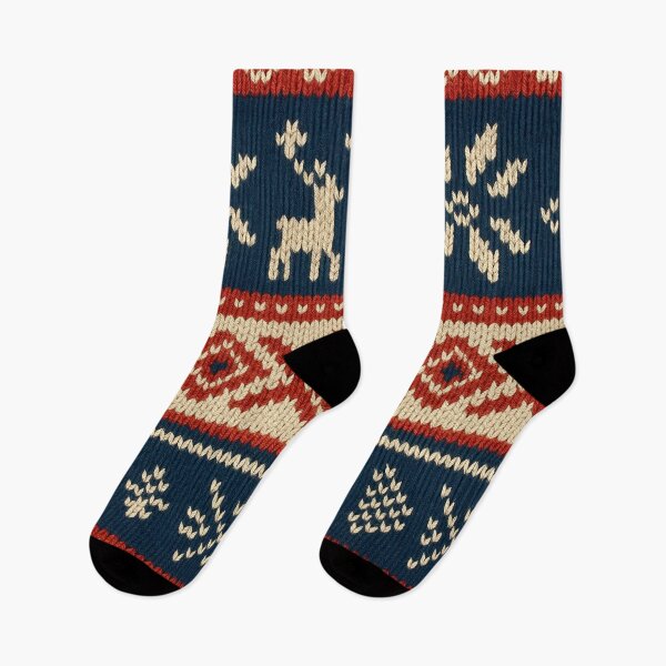 Item preview, Classic Nordic Knit - Reindeer & Snowflakes designed and sold by Myra365Art.
