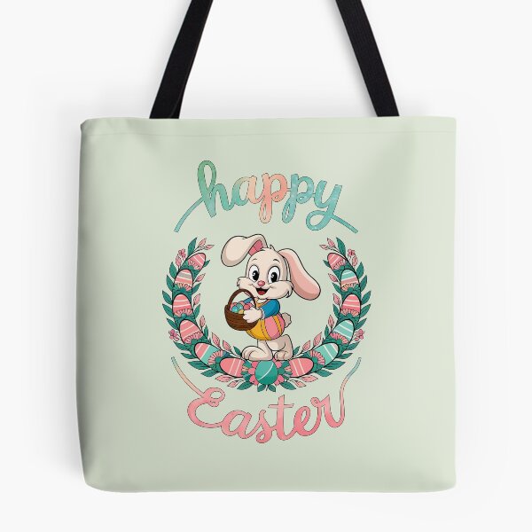Item preview, Cute Bunny with Easter Eggs - Happy Easter designed and sold by Art-Arcade6.