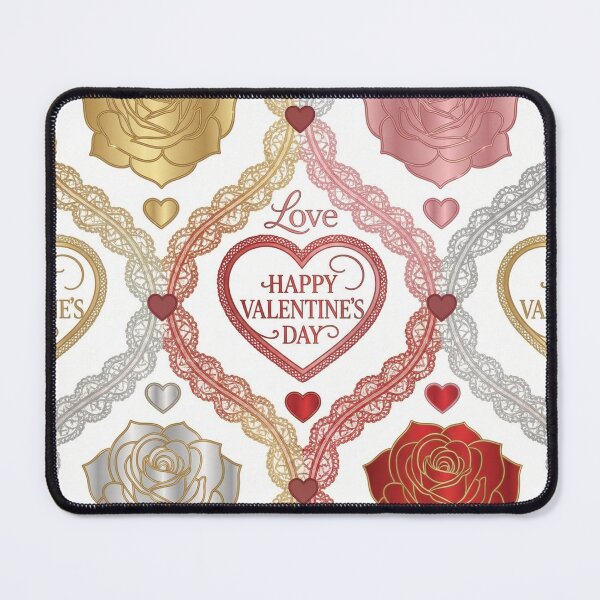 Item preview, Luxe Rose Gold and Silver Valentine Floral Pattern designed and sold by DGtaLrtcom.