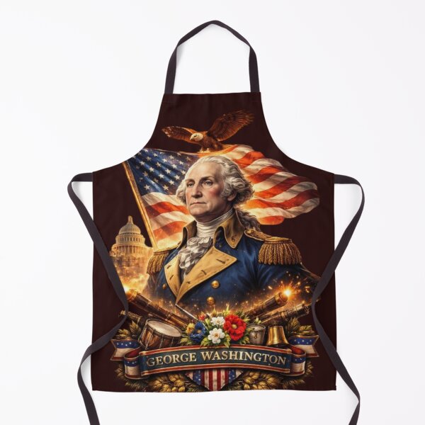 Aperçu de l'œuvre Portrait patriotique de George Washington créée et vendue par Create Nest.