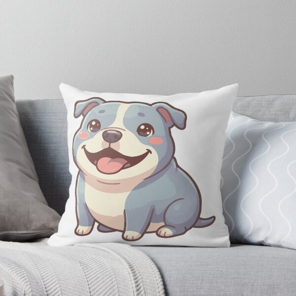 Item preview, Official Velvet Hippo Cute Gray Pitbull Art designed and sold by Petzzz.