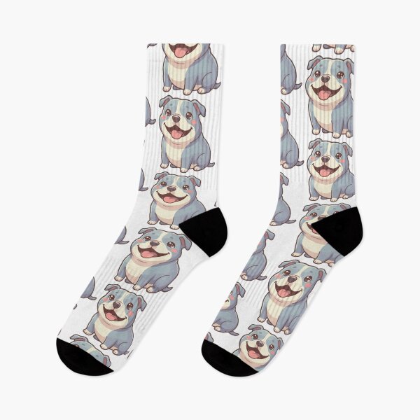 Item preview, Official Velvet Hippo Cute Gray Pitbull Art designed and sold by Petzzz.