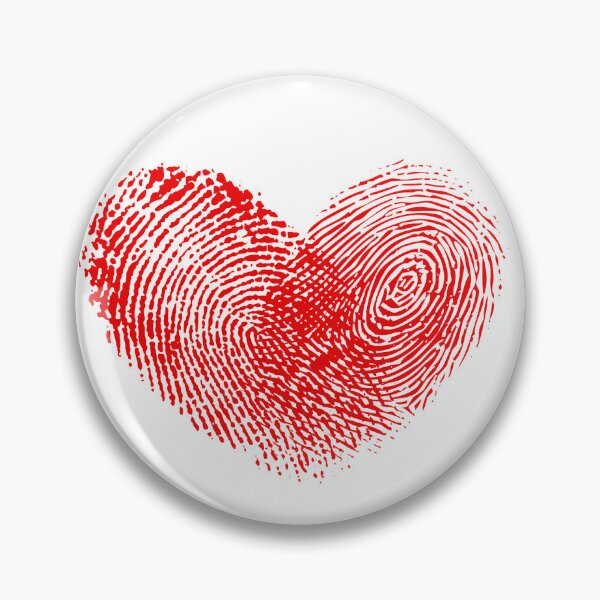 Item preview, Fingerprint Heart Saint Valentine's Day - Unique Red Love Print Art Print designed and sold by DesignArtist.ia.