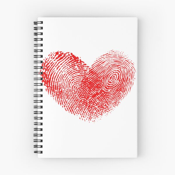 Item preview, Fingerprint Heart Saint Valentine's Day - Unique Red Love Print Art Print designed and sold by DesignArtist.ia.
