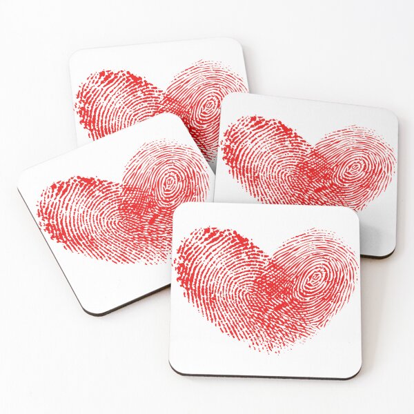 Item preview, Fingerprint Heart Saint Valentine's Day - Unique Red Love Print Art Print designed and sold by DesignArtist.ia.