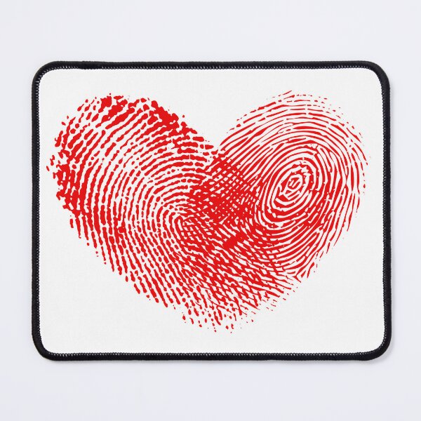 Item preview, Fingerprint Heart Saint Valentine's Day - Unique Red Love Print Art Print designed and sold by DesignArtist.ia.
