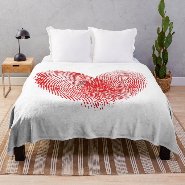 Item preview, Fingerprint Heart Saint Valentine's Day - Unique Red Love Print Art Print designed and sold by DesignArtist.ia.