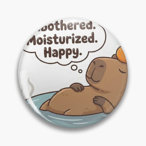 Item preview, Unbothered, Moisturized, Happy – Cute Relaxing Bear Sticker designed and sold by Newluck01.