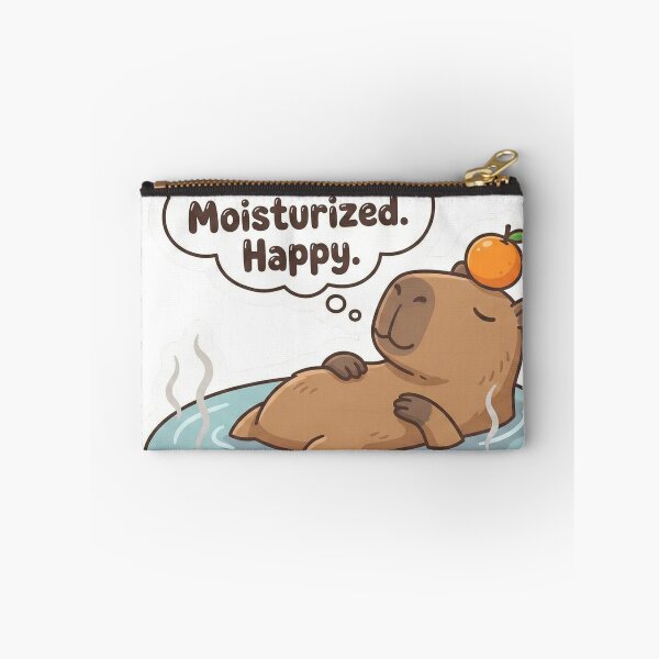 Item preview, Unbothered, Moisturized, Happy – Cute Relaxing Bear Sticker designed and sold by Newluck01.