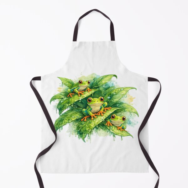 Item preview, Tree frogs on tropical leaves designed and sold by FroggyOnly.