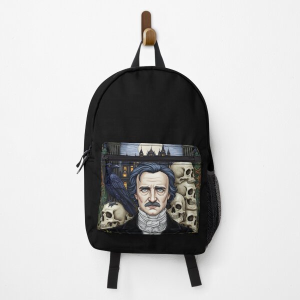 Item preview, Edgar Allan Poe Gothic Raven Portrait With Skulls designed and sold by Shoot-The-Moon.