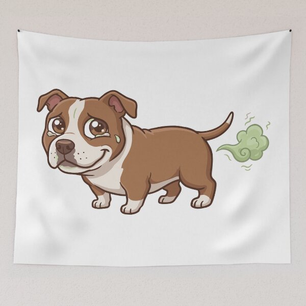 Item preview, Dangerous Only My Farts Funny Pitbull Quote designed and sold by Petzzz.