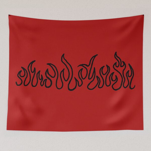 Item preview, Black Fire Flames Blaze Outline designed and sold by CDPrintsDesigns.