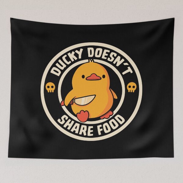 Item preview, Ducky Doesn't Share Food by Tobe Fonseca designed and sold by Tobe Fonseca®.