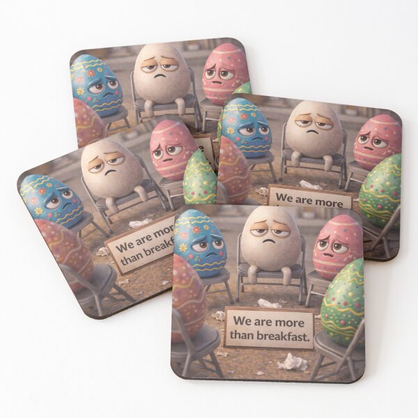 Item preview, More Than Breakfast – Funny Anthropomorphic Egg 3D Art designed and sold by ComedyInkFactor.