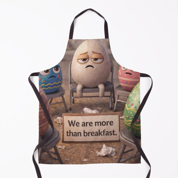 Item preview, More Than Breakfast – Funny Anthropomorphic Egg 3D Art designed and sold by ComedyInkFactor.