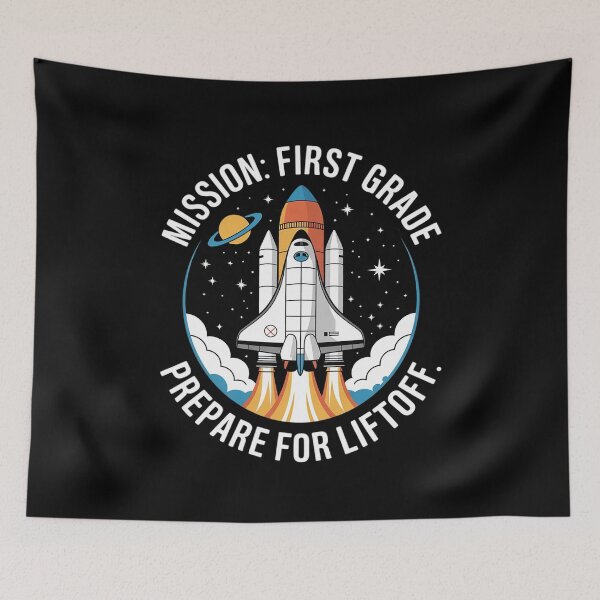 Item preview, First Grade Astronaut Rocket Back To School Space designed and sold by joyouartArt.