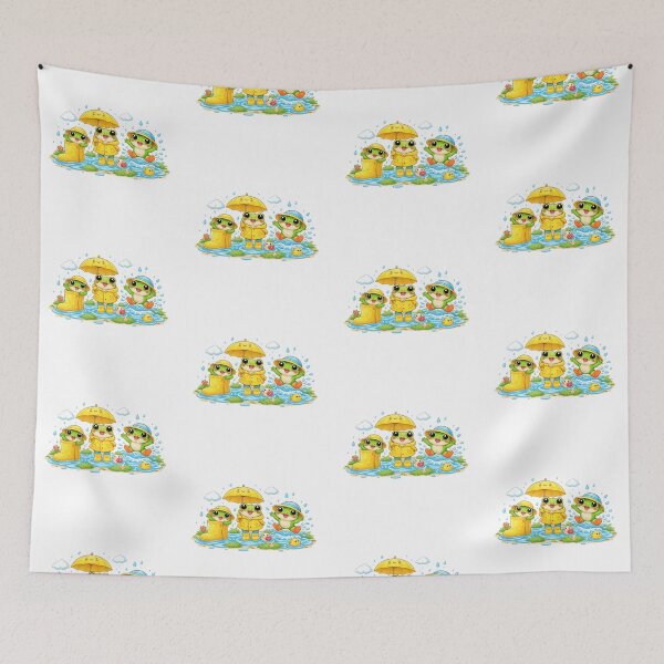 Item preview, Tree frogs on tropical leaves designed and sold by FroggyOnly.