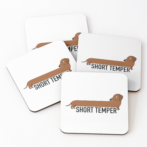 Item preview, Long Dog Short Temper Funny Dachshund Quote designed and sold by Petzzz.
