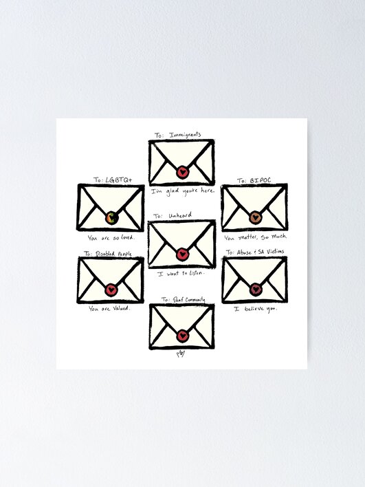 Thumbnail 1 of 3, Poster, Love Notes designed and sold by CaileyB.