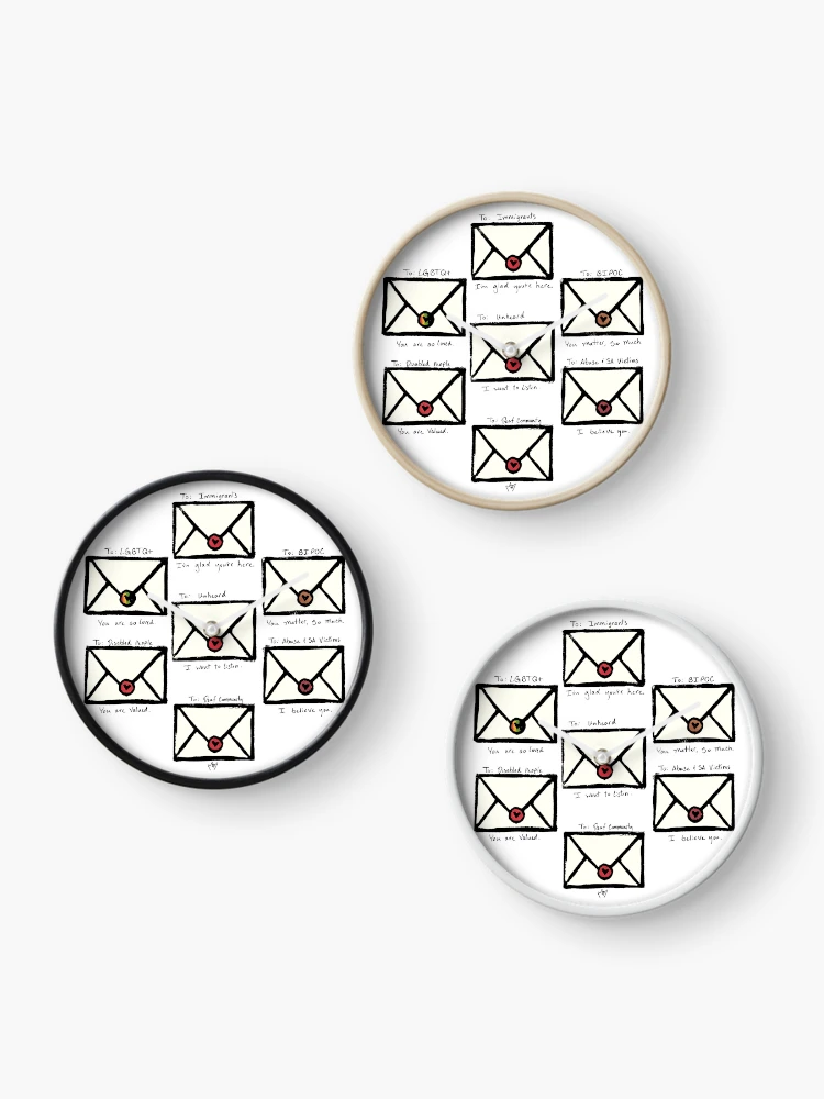 Thumbnail 3 of 4, Clock, Love Notes designed and sold by CaileyB.
