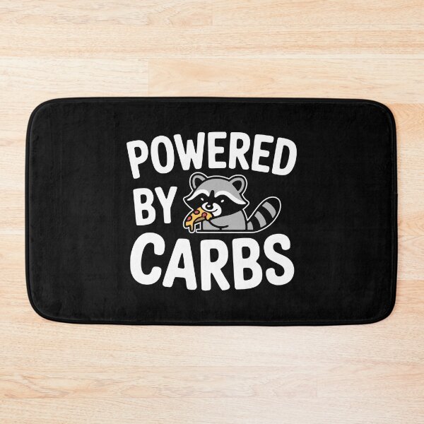 Item preview, Powered By Carbs! Cute Raccoon Puns designed and sold by PMCreative.