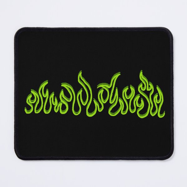 Item preview, Green Fire Flames Blaze Outline designed and sold by CamilasPrints.