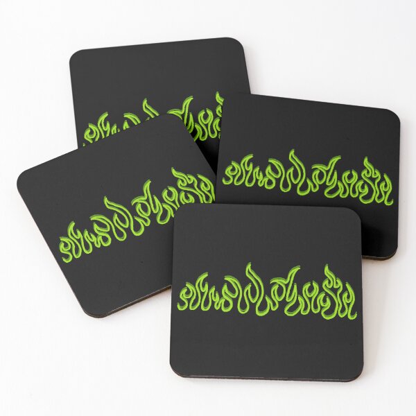 Item preview, Green Fire Flames Blaze Outline designed and sold by CamilasPrints.