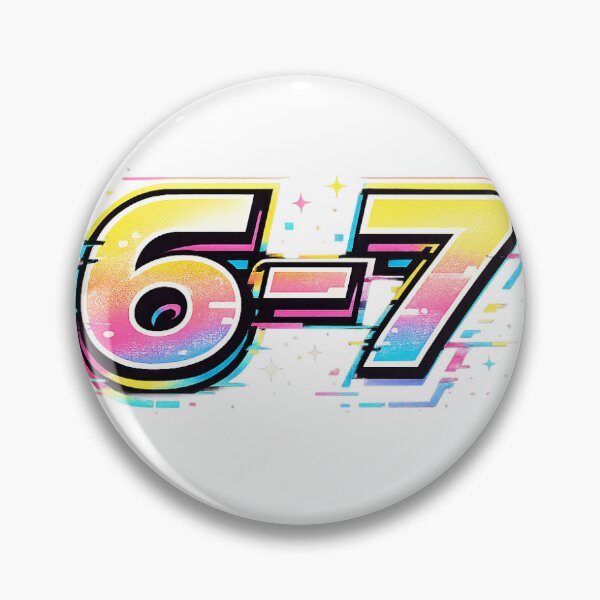 Item preview, 6-7 Glitch Neon | Viral Meme Aesthetic Design designed and sold by PrttyLoud.