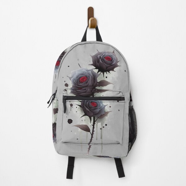 Item preview, Black Roses with Red Hearts Gothic Dark Floral Art designed and sold by Shoot-The-Moon.