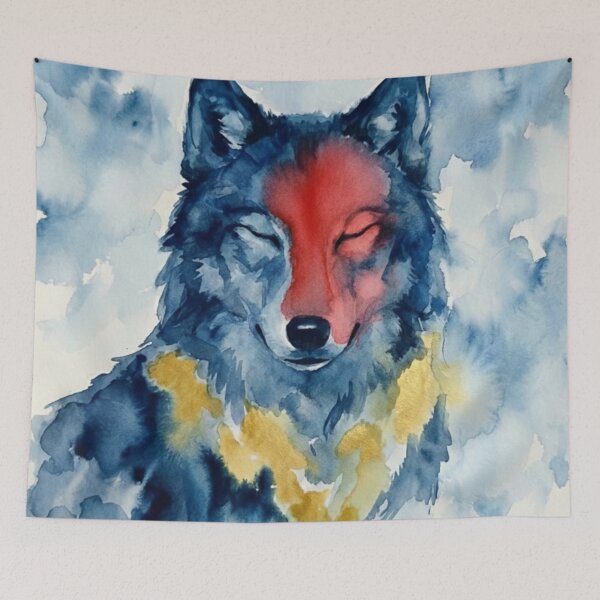 Item preview, Red head wolf designed and sold by prashant art factory ✅️.
