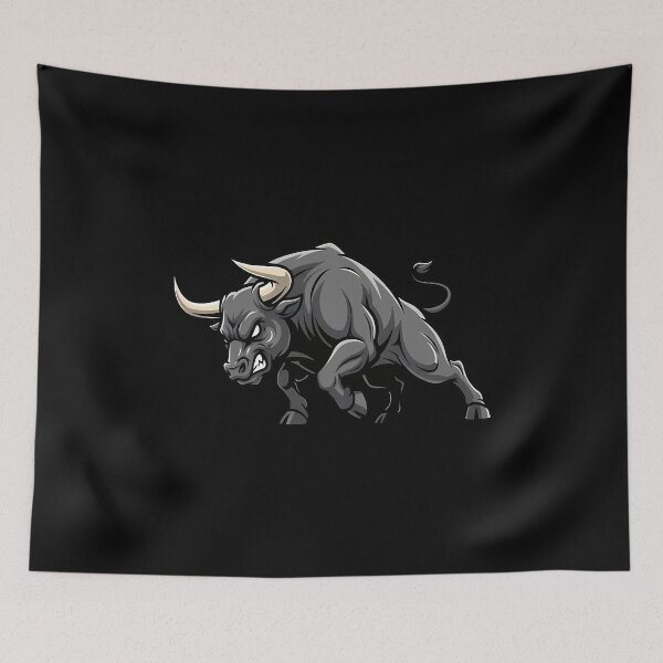 Item preview,  Fierce Bull Mascot Logo  Powerful Charging Bull Vector Design designed and sold by Ghulam Hussain Qamar Lali.