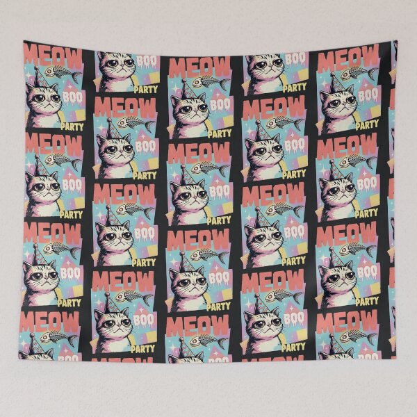 Item preview, Mew Boo Party – Cute Halloween Cat Vibes designed and sold by Taans-Creation.